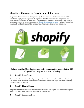 Shopify Development Services