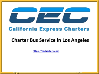 Charter Bus Service in Los Angeles