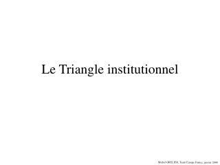 Le Triangle institutionnel