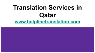 Translation Services in Qatar