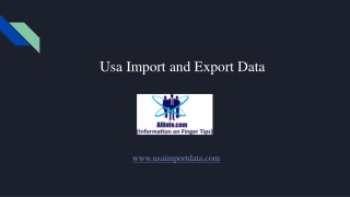 Usa import and export data