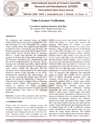 Video Liveness Verification