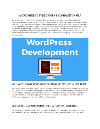 WordPress Development Company