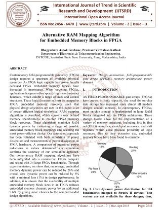 Alternative RAM Mapping Algorithm for Embedded Memory Blocks in FPGA