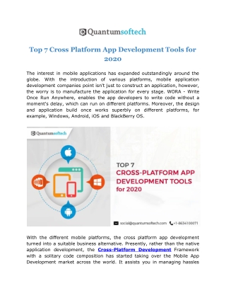 Top 7 Cross Platform App Development Tools for 2020