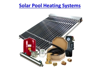 Solar Pool Heating Systems