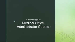 Medical office administrator course