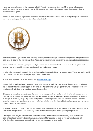 The Reduced On Things Forex trading
