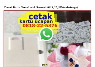 Contoh Kartu Nama Untuk Souvenir 0818 22 5376[wa]