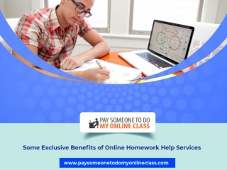 Some Exclusive Benefits of Online Homework Help Services