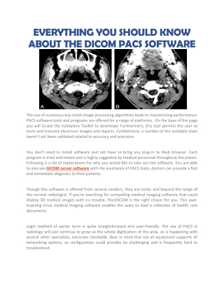 Dicom pacs software