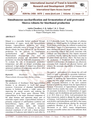 Simultaneous saccharification and fermentation of acid pretreated Shorea robusta for bioethanol production