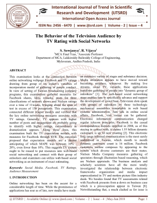 The Behavior of the Television Audience by TV Rating with Social Networks