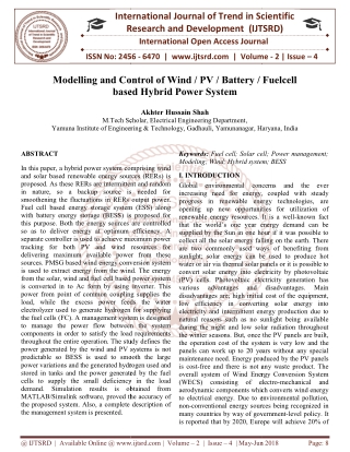 Modelling and Control of Wind PV Battery Fuelcell based Hybrid Power System