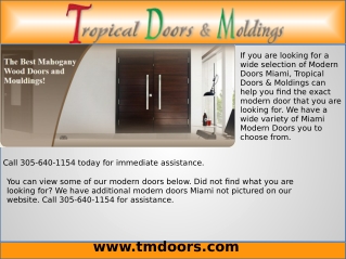 Modern doors Miami