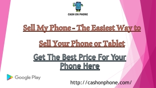 Sell My Used Mobile Phone Online To CASHONPHONE