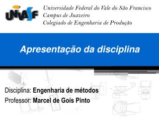 Apresentação da disciplina