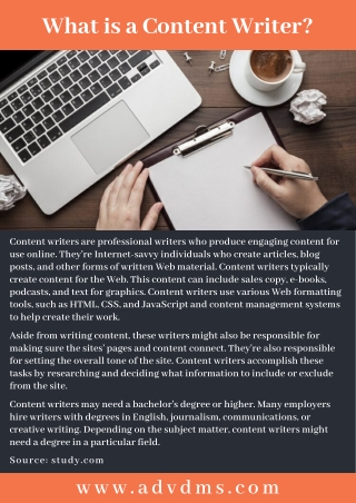 What is a Content Writer?