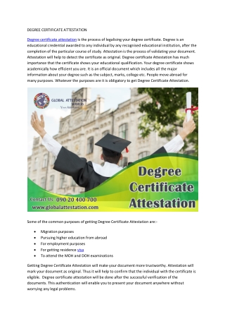 BEST DEGREE CERTIFICATE ATTESTATION