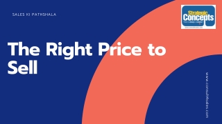 The right price to sell
