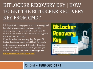 BitLocker Recovery Key | How to get the BitLocker recovery key from cmd?