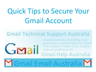Quick Tips to Secure Your Gmail Account