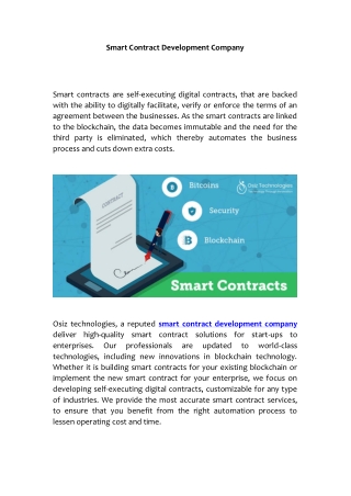 Smart Contract Development Company