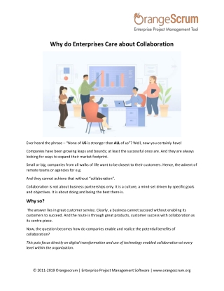 Why do Enterprises Care About Collaboration