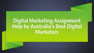 Digital Marketing Assignment Help by Experts