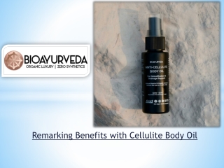 Cellulite Body Oil For Detoxification And Skin Rejuvenation