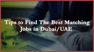 Tips to Find The Best Matching Jobs in Dubai/UAE | Bazinga.ae