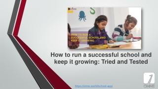 How to run a successful play school and keep it growing: Tried and Tested
