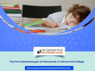 Top Five Disadvantages of Homework in School and College