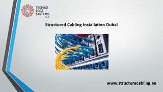 Structured Cabling Installation Dubai