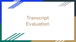 Transcript Evaluation Canada