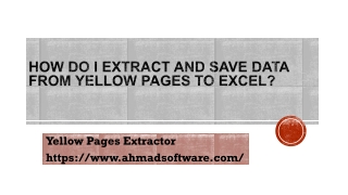 Scrape and Export B2B Leads Data From Yellow Pages To Excel