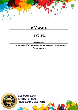 2020 Valid VMware 1V0-601 Exam Questions