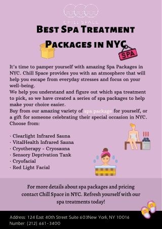 Best Spa Treatment Packages in NYC