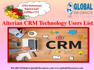 Alterian CRM Technology Users List