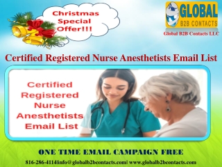 Certified Registered Nurse Anesthetists Email List
