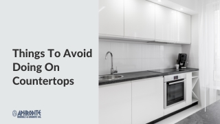 Things To Avoid Doing On Countertops