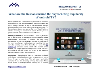 What are the Reasons behind the Skyrocketing Popularity of Android TV?