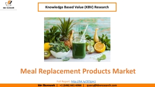 Meal Replacement Products Market Size- KBV Research