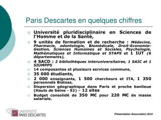 Paris Descartes en quelques chiffres