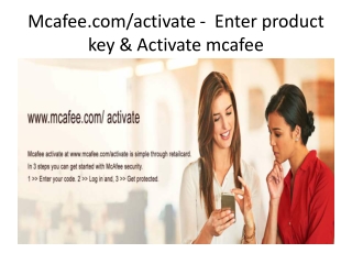 Mcafee.com/activate -  Enter product key & Activate mcafee