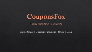 CouponsFox promo codes and coupons