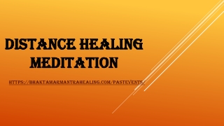 Distance healing meditation