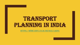 Transport planning in India