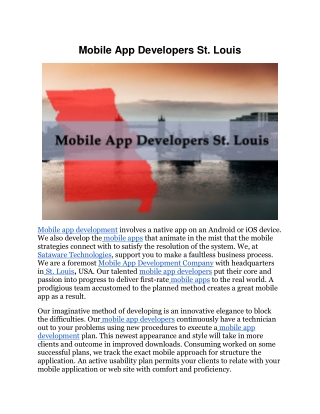 Mobile App Developers St. Louis