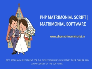 Professional Readymade Matrimonial Script - Matrimonial Software